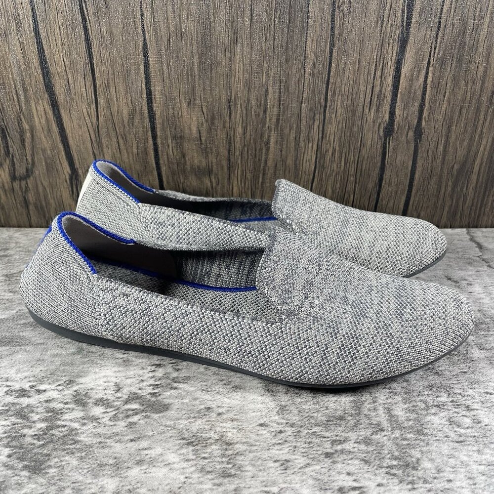 Rothy's The Loafer Ballet Flat Size 8 Gray Taupe Heather Knit Round Toe Slip On
